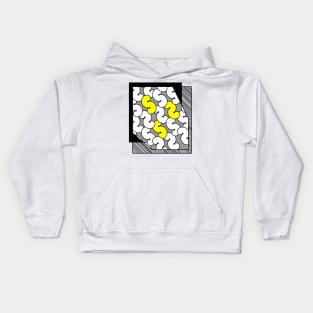 Abstract pattern with S letters in rows Kids Hoodie